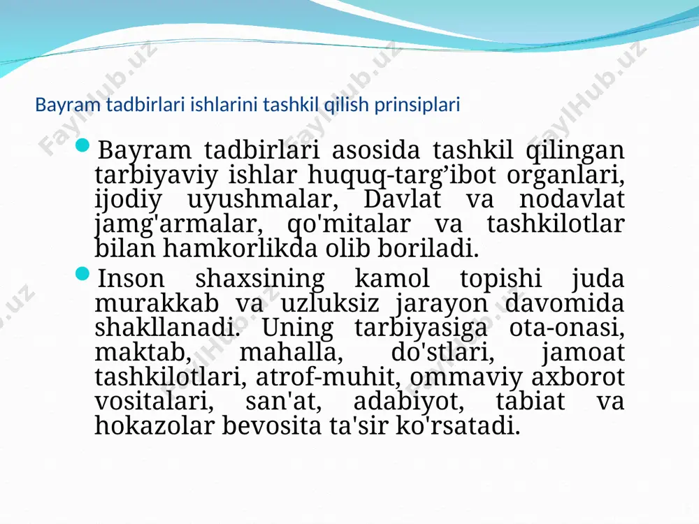 alo, ijtimoiy sub’ektlarning suhbat (dialog), o‘zaro hamkorlikka asoslangan harakat, faoliyatni olib borishlarini ifodalaydi. interfaol metodlar ta’lim jarayonining asosiy ishtirokchilari o‘qituvchi, talaba va talabalar guruhi o‘rtasida yuzaga keladigan hamkorlik, qizg‘in bahsmunozalar, o‘zaro fikr almashish imkoniyatiga egalik asosida tashkil etiladi, ularda erkin fikrlash, shaxsiy qarashlarini ikkilanmay bayon etish, muammoli vaziyatlarda yechimlarni birgalikda izlash, o‘quv materiallarini o‘zlashtirishda o’quvchilarning o‘zaro yaqinliklarini yuzaga keltirish, “o‘qituvchi – o’quvchi”ning o‘zaro birbirlarini hurmat qilishlari, tushunishlari va qo‘llab-quvvatlashlari, samimiy munosabatda bo‘lishlari, ruhiy birlikka erishishlari kabilar bilan tavsiflanadi. interfaol metodni qo‘llashda suhbat quyidagi shaxslar o‘rtasida tashkil etiladi: - interfaol metodlar yordamida o’quvchilarning qobiliyatlarini rivojlantirish, mustaqillik, o‘z-o‘zini nazorat, o‘z-o‘zini boshqarish, samarali suhbat olib borish, tengdoshlari bilan ishlash, ularning fikrlarini tinglash va tushunish, mustaqil, ijodiy, tanqidiy fikrlash, muqobil takliflarni ilgari surish, murakkab vaziyatlardan chiqa olish kabi sifatlarni shakllantirishga muvaffaq bo‘ladi.interfaol metodni qo‘llash orqali o‘qituvchilarning aniq ta’limiytarbiyaviy maqsadga erishish yo‘lida o‘zaro hamkorlikka asoslangan harakatlarini tashkil etish mumkin.