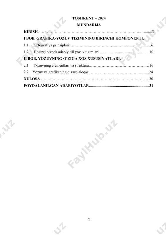 o‘rni va roli, uning rivojlanish tendensiyalari va qo‘llanilishi zamon talablariga mos ravishda dolzarb ahamiyatga ega. yozuv tizimlarining samarali ishlashi, ularning tasvir va grafika elementlari bilan uyg‘unligi so‘nggi avlod axborot tizimlarining asosini tashkil etadi.. mavzuning o‘rganilganlik darajasi. grafika-yozuv tizimining birinchi komponenti, ya’ni yozuv, so‘nggi yillarda turli ilmiy va amaliy tadqiqotlarda keng o‘rganilmoqda. yozuv tizimlari va ularning grafika bilan integratsiyasi bo‘yicha amalga oshirilgan tadqiqotlar, asosan, zamonaviy kompyuter texnologiyalari, multimediya tizimlari va interaktiv dasturiy ta’minotlar sohalarida olib borilgan. bu mavzu, ayniqsa, axborot texnologiyalari, dizayn, tilshunoslik va inson-kompyuter o‘zaro aloqasi sohalarida o‘rganilmoqda. grafika-yozuv tizimining o‘rganilishi bir nechta yo‘nalishda olib borilgan: birinchidan, yozuvning strukturalari, ikkinchidan, yozuv va grafikaning o‘zaro ta’siri, uchinchidan esa yozuv tizimlarining foydalanuvchilar bilan interaktiv aloqasini rivojlantirish. shuningdek, grafika va yozuvning lingvistik, estetik va texnik jihatlari ham o‘rganilgan. bugungi kunda, grafika-yozuv tizimlari kompyuter ilmiy tadqiqotlari, multimediya kontent yaratish, ta’limda interaktiv materiallar ishlab chiqish, shuningdek, e-til va onlayn kommunikatsiya platformalarini rivojlantirishda keng qo‘llanilmoqda. bunga …