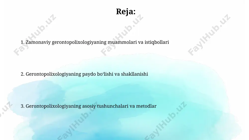 surunkali kasalliklarning oldini olish va davolashda gerontopolixologiyaning qoʻllanilishi natijasida oʻzbekistonning andijon viloyatida 2023 yilda oʻrtacha umr koʻrish muddati 2 yilga uzaydi deb taxmin qilinmoqda. gerontopolixologiya yondashuvlari asosida yaratilgan yangi reabilitatsiya markazlari 300 ta oʻrin bilan 2024 yilga qadar samarqandda quriladi va bu qariyalarni ijtimoiy moslashuvini 20% ga yaxshilashga yordam beradi. gerontopolixologiyaning kelajagi va istiqbollari jahon sog'liqni saqlash tashkiloti (jsst) ma'lumotlariga ko'ra, gerontopolixologiya sohasidagi istiqbolli yo'nalishlardan biri, alzheimer kasalligi va demansiyaning oldini olishga qaratilgan xalqaro miqyosdagi 5 yillik dasturlarni amalga oshirish hisoblanadi. gerontopolixologiyaning kelajagi, 2030-yilga kelib, dunyo bo'ylab 65 yoshdan oshgan aholining 2 milliarddan oshishi bilan bog'liq holda, yangi diagnostika usullarini va davolash strategiyalarini ishlab chiqishga qaratilgan tadqiqotlarning sezilarli darajada o'sishi bilan belgilanadi. gerontopolixologiya va ijtimoiy siyosat toshkent shahrida 2000-yildan buyon gerontopoliksologiya boʻyicha oʻtkazilgan 5 ta yirik anjuman, ijtimoiy xizmatlarning sifatini yaxshilash boʻyicha tavsiyalar ishlab chiqdi. samarqand viloyatida amalga oshirilgan 10 yillik dastur, qariyalar uchun 20 ta yangi ijtimoiy markazlar ochilishini …