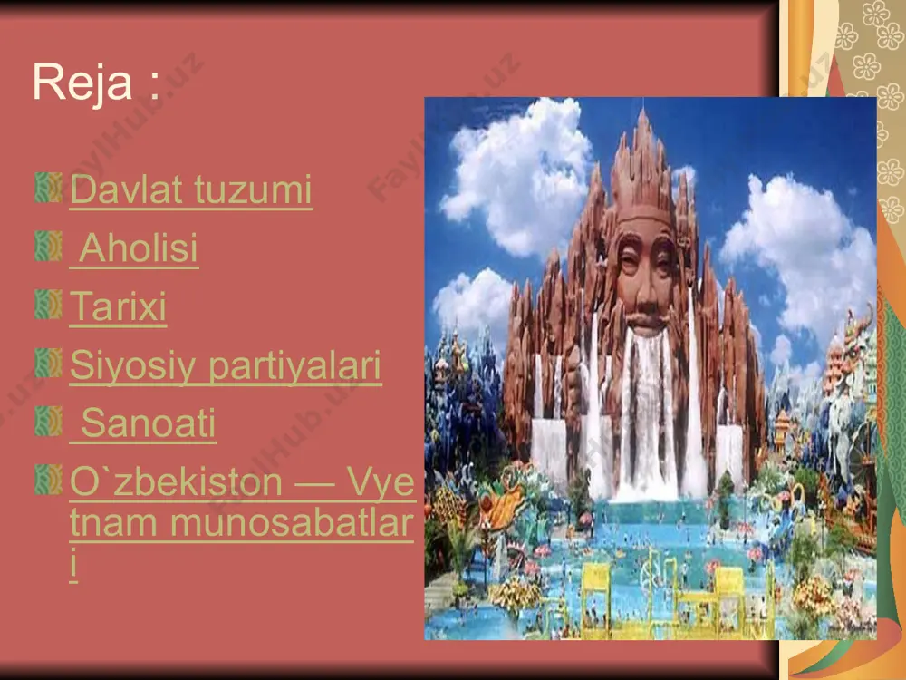 da qizil daryo deltasida ularning ilk quldorlik davlati — aulak tashkil topgan. shu davr qad. vetnam xalqi — lakvetlar madaniyatining paydo bo`lishi davri hisoblanadi. mil. av. 207 y.da aulak vetlar davlati — namvet b-n qo`shilib ketdi. mil. av. 2—1-a.larda namvetga xitoyning xan sulolasi hukmron edi. bu davlat 7-asrgacha zyaoti, keyin annam deb nomlanib keldi. lakvetlar xitoy feodallarining xitoylashtirish siyosati va zulmiga qarshi uzoq vaqt kurashdi va, nihoyat, 939-yilda mustaqillikka erishdi. 968-yilda mamlakat daykovet (buyuk qad. vet) nomini oldi. keyinchalik bu davlat jan-sharqiy osiyodagi yirik feodal davlatga aylandi. li sulolasi davri (1069—1225) da mamlakat dayvet deb atala boshladi. poytaxt tang-long (hoz. xanoy)ga ko`chirildi 16-asrdan boshlab hindixitoyga yevropa savdogarlari kela boshladi. sekin-asta portugaliya (1535), gollandiya (1631), fransiya (1672) savdo-tijorat idoralari paydo bo`ldi. ular savdogarlar bilann missionerlarga tayanib, yarim orolni mustamlaka qilishga kirishdi. 18-asrda o`rtalarida butun mamlakatda iqtisodiy tanglik vujudga keldi. markaziy viloyatlarda dehqonlarning g`alayonlari kuchayib ketdi. 1771-yilda dehqonlarning eng yirik qo`zg`oloni boshlandi. …
