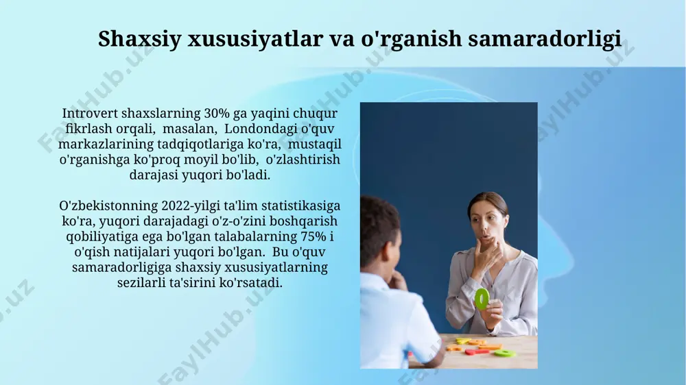 o‘quv faoliyatining psixologik xususiyatlari - Page 5