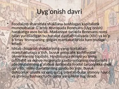 uyg‘onish davri — PPTX