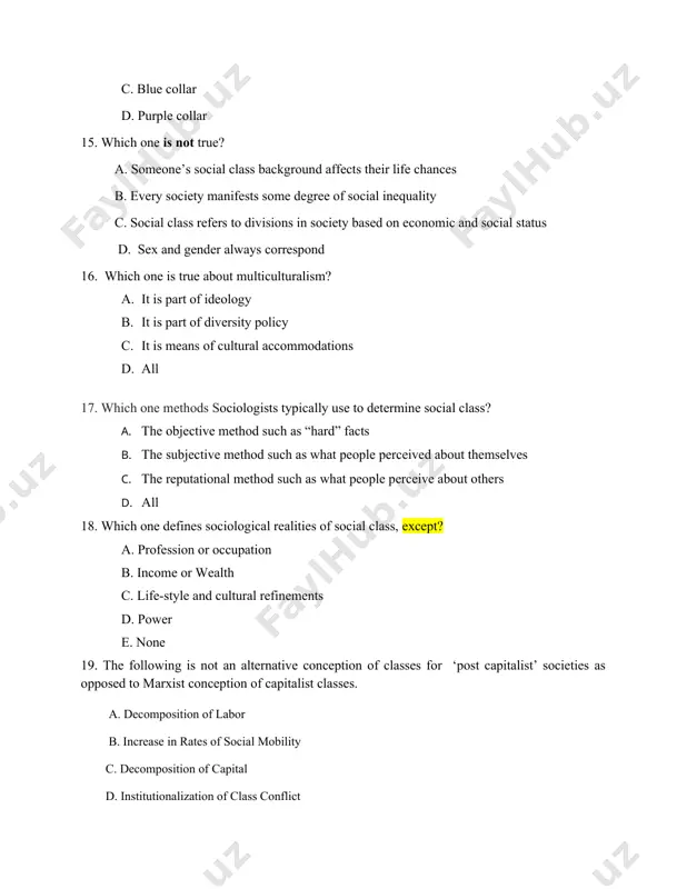 social identity course exit exam model - Page 5
