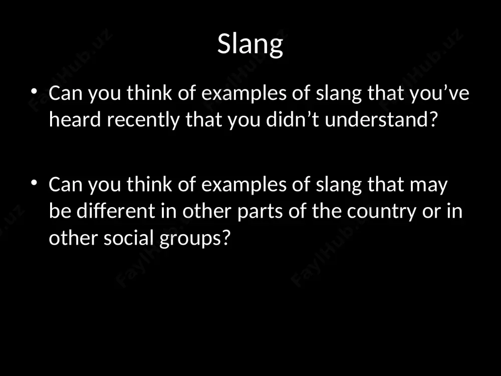 language, thought & culture – style, slang, jargon, taboo words, gendered language - Page 5