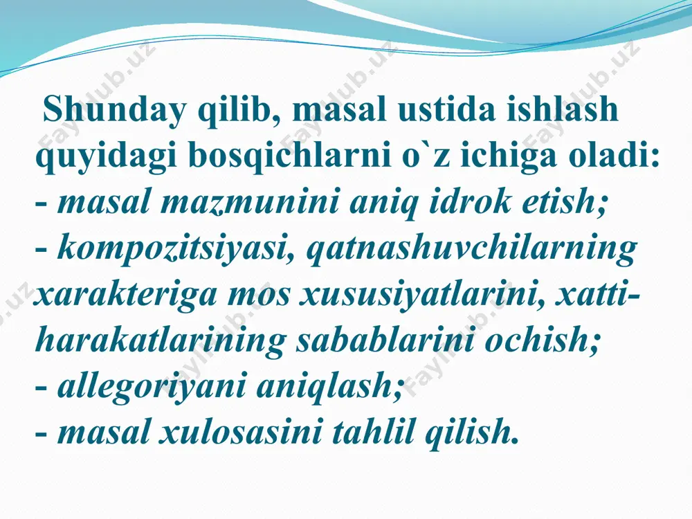 masal janridagi asarlarni o`qish metodikasi - Page 5