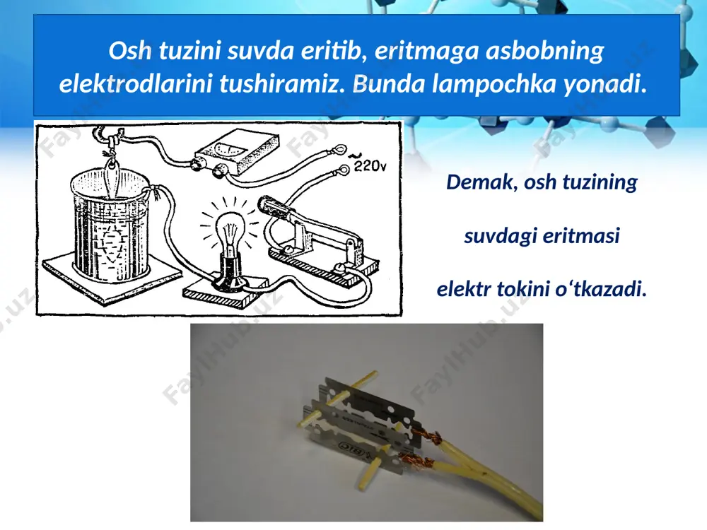 elektrolitlar va noelektrolitlar. 8 - sinf - Page 5