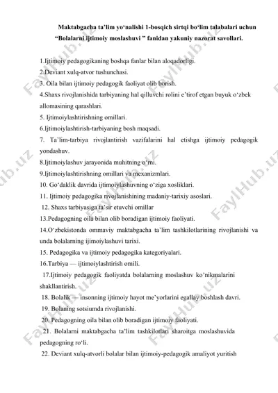 "bolalarni ijtimoiy moslashuvi" — DOC