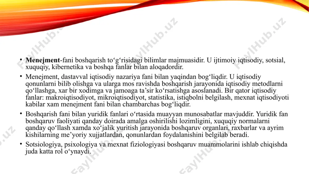 onal yoʻnaltirilgan strukturani tashkilotning barcha funksiyalari tahlil qilingandan soʻng kerakli shaxslarga yuklangan boʻlsagina yaratish mumkin. ishlab chiqarish jarayonini siljishi. ishlab chiqarish jarayonini siljishi deganda ishlab chiqarish jarayoni, uni bajarilishi muddatini aniqlash tushiniladi. ishlab chiqarish yoʻli jarayoni, maqsadi uni optimal qilishdir. ya’ni vaqt ketkazish va bajarish muddatini minimallashtirish, hamda hodimlar, mijozlar va mashinalarni yaxshilab taqsimlash. uni dastlabki shart sharoitiga sistematik tahlil va bu ishlab chiqarish jarayonini strukturizatsiyasi hisoblanadi. bunda funksional, vaqtli va makonga oid tomonlari yaxlitlangan holda oʻzaro aloqasi boʻlimlarni yaratish lavozimlarni shakllanishi ikkinchi darajali funksiyalar bilan sotish ikkinchi darajali funksiyalar bilan elektronshik reklama kompaniyalarini oʻtkazish buyurtmalarni qayta ishlash va hisoblarni yozish mijozlarga maslahat berish va xizmat qilish tashkilot faoliyati haqida statistic ma’lumotlar yigʻish safarli ishlarga ishchilarni yuborishni taqsimlash bozorni oʻrganish servis va mijozlarga boshqa hizmatlarni koʻrsatilishi buyurtmalarni qayta ishlash va hisoblarni yozish itt tizimini rejalashtirish itt tizimini oʻrnatish elektromafnit moslikka tekshirish amaliy dasturlarni taqdim etish xatolar tashxisi va dasturni moslashtirish …