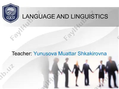"language and linguistics" — PPTX