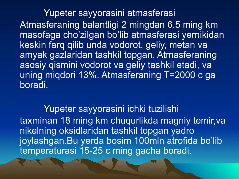 yupiter sayorasining tabiatini o`rganish usullari - Page 5