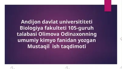 absorbsiya haqida umumiy tushunchalar — PPTX