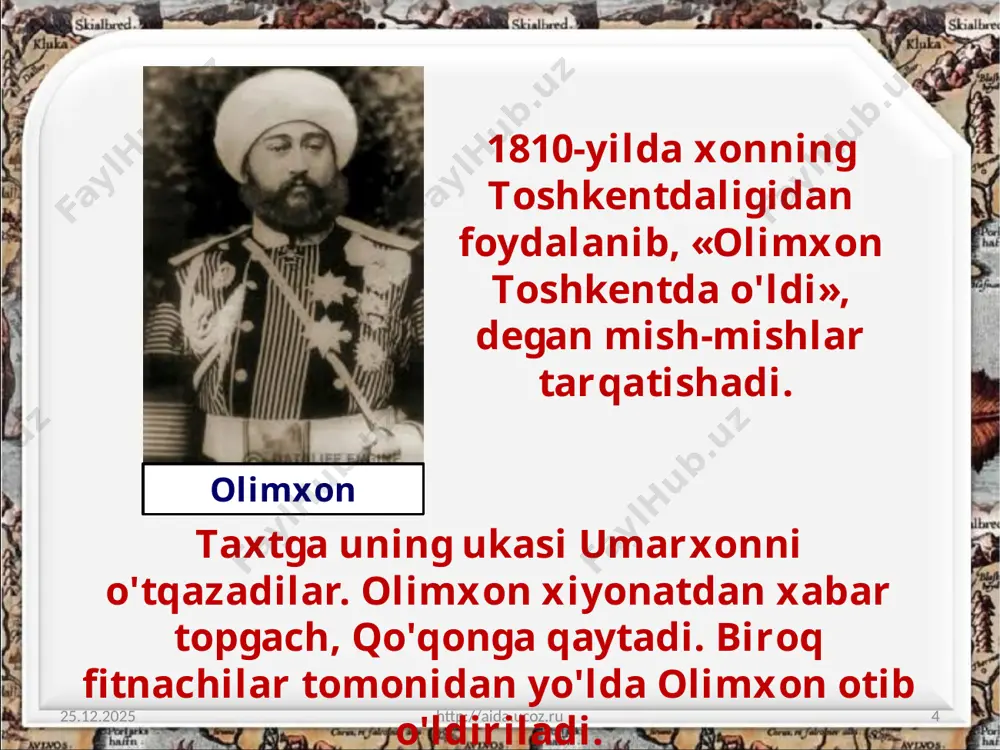 xix asrning birinchi yarmida qo'qon xonligining ijtimoiy-siyosiy ahvoli 8-sinf - Page 4