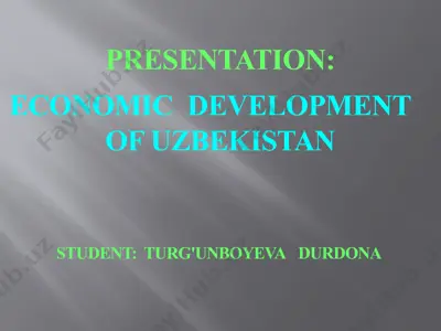 economic development of uzbekistan — PPTX