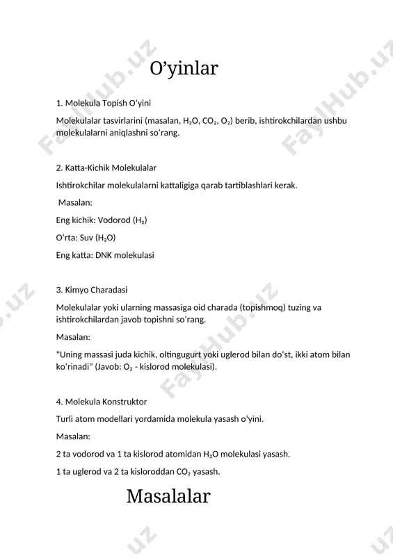 molekulalar o’lchami va massasi - Page 4
