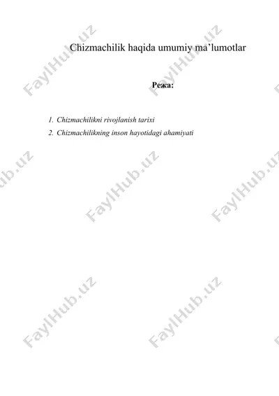 chizmachilik haqida umumiy ma’lumotlar — DOC