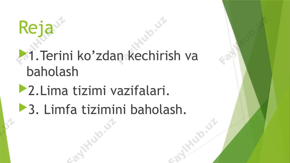 ’tadi va bu jigar parenximasining zararlanishiga olib keladi bunga sabab gepatitlar. 10 gemolitik sariqlik eritrositlarning tug’ma va hayot davomida ortirilgan chidamsizligi bunday holatlar bezgak paytida odam zaharlar(bertole tuzi,xloroform,fenol) bilan zaharlanganda sepsis paytida ba’zi dorilar (akrixin) ichganda. e’tiboringiz uchun rahmat image1.jpg image2.jpg image3.jpg image4.jpg image5.jpg image6.jpg image7.jpg image8.jpg image9.jpg image10.jpg image11.jpg /docprops/thumbnail.jpeg