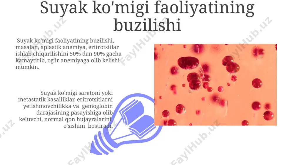 sligi) holatlarida, masalan, baland tog'larda yashashda, eritrotsitlar sonining kamayishiga olib keladi. eritrotsitlarning parchalanishi va gemoliz eritrotsitlarning parchalanishi asosan jigar va taloqda sodir boʻlib, bu jarayon kuniga taxminan 1% eritrotsitlarning yoʻqolishiga olib keladi, bu esa 200 milliardga yaqin hujayra hisoblanadi. eritrotsitlarning parchalanishi natijasida hosil boʻlgan gemoglobin jigarda bilirubin va temirga aylanadi, bunda temir qayta ishlanadi va yangi eritrotsitlarni shakllanishi uchun ishlatiladi, bilirubin esa safro tarkibiga kiradi. oziqlanishning ahamiyati eritrotsitlarning normal funksiyasi uchun kislorod tashishiga javobgar bo'lgan gemoglobinning to'g'ri sintezi, taxminan 90% gacha bo'lgan qizil qon tanachalarining tarkibiy qismi muhimdir. suyak iligida eritrotsitlar hosil bo'lish tezligi, kuniga 2 million atrofida, eritropoetin gormoni tomonidan tartibga solinadi va anemiya kabi kasalliklarga olib kelishi mumkin bo'lgan turli omillar ta'siriga juda sezgir. eritropoezga ta'sir qiluvchi gormonlar 01 02 eritropoetin, buyrak tomonidan ishlab chiqariladigan asosiy gormon boʻlib, eritrotsitlarning hosil boʻlishini 10-100 baravar tezlashtiradi va uning yetishmasligi anemiyaga olib keladi. sales 1st qtr 2nd qtr 100 0 sales …