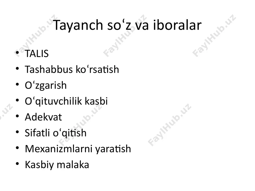 talis xalqaro baholash dasturi: mazmun va mohiyati - Page 3