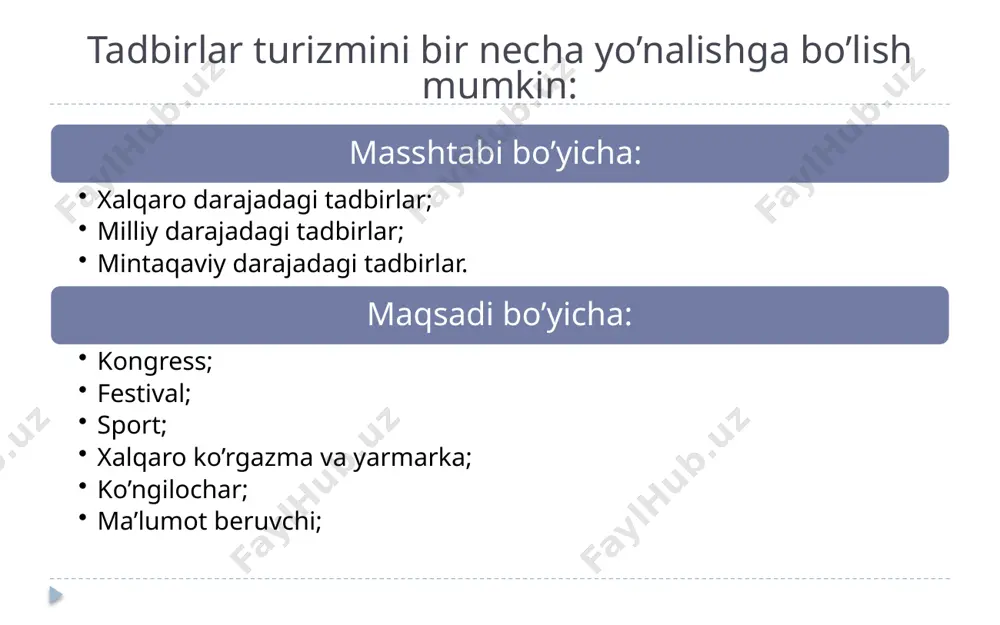 ingan mutaxassislarning kuchlari yordamida amalga oshiradilar. ekskursiya ishlari mustaqil ravishda, shuningdek ixtisoslashtirilgan tashkilotlar - sayyohlik agentliklari va ekskursiya byurolari ishtirokida amalga oshirilishi mumkin. amaliyot shuni ko'rsatadiki, hamma narsani o'z-o'zidan tashkil qilishdan ko'ra, ixtisoslashgan sayyohlik va ekskursiya tashkilotlarining xizmatlariga murojaat qilish yaxshiroqdir. filmlarni namoyish qilish eng so'nggi texnologiyalar paydo bo'lishi va sun'iy yo'ldosh televideniesi fonga tushib qoldi. eng zamonaviy texnologiyalar bilan jihozlangan xonalarda kichkina tomoshabinlar uchun film ko'rsatuvlari bundan mustasno. kechqurunlar dam olishning eng mashhur shakllaridan biri bo'lib, ularni amalga oshirishning ko'plab imkoniyatlari bilan ajralib turadi. bu uchrashuvlar kechalari, raqs tadbirlari va diskotekalar, jonli musiqa kechalari, bayramona kechalar, tanlovlar va boshqalar bo'lishi mumkin. ushbu tadbirlar, odatda, mutaxassislarning doimiy ishtirokida mehmonxonaning o'z mablag'lari bilan o'tkaziladi. kutubxona xizmatlari dam oluvchilar uchun eng qadimgi dam olish shakllaridan biri. kutubxonalar ishi asosan uchta yo'nalishda olib boriladi: bo'sh vaqtingizda o'qish uchun kitoblar va davriy nashrlarni berish; turli tematik tadbirlarni o'tkazish; sog'lom turmush tarzini targ'ib qilish. o'yin …