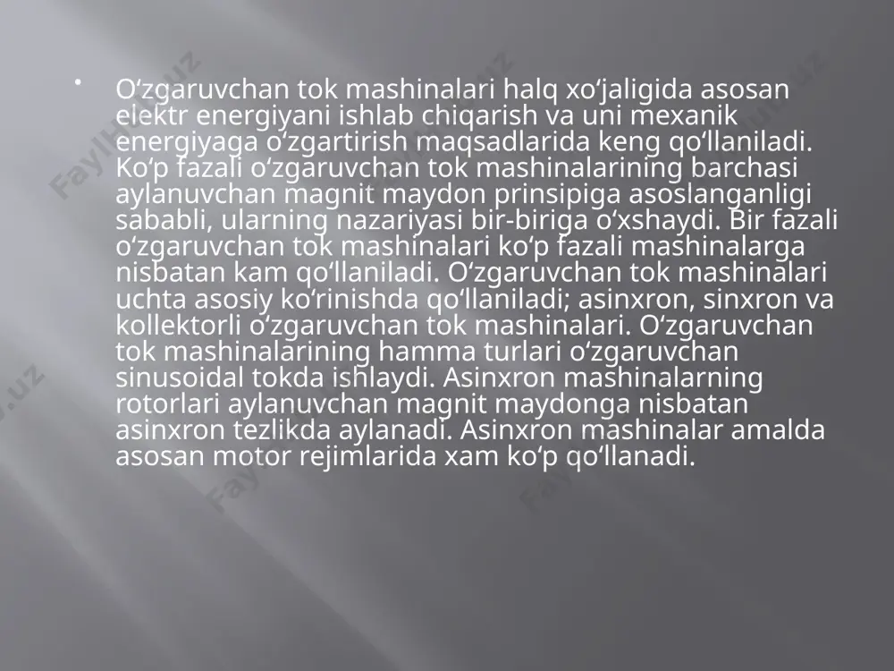 o‘zgaruvchan tok mashinalari - Page 3