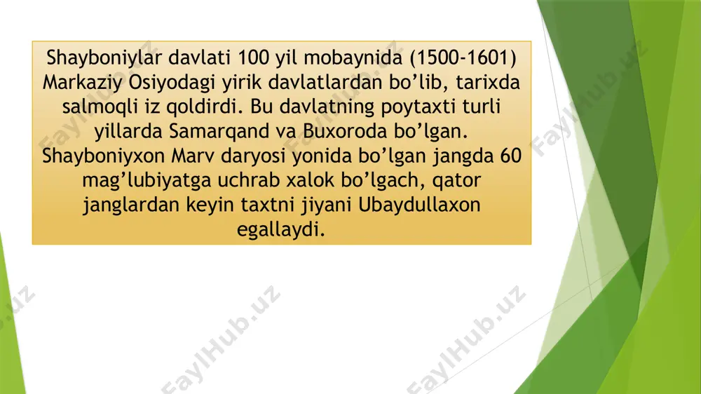 andi. bu bilan ikki mustaqil hovli vujudga keldi. uning xurjun deb nom olishiga sabab ham shu. madrasaning asosiy bezagi 1688-yil deb yozib qo’yilgan o’ymakorli kirish eshigi, xolos. qo’qon tarixnavislari asarlari, asosan, arab, fors va turkiy tillarda bitilgan manbalarga tayanadi. qo’qon tarixchilari uchun manba bo’lib xizmat qilgan yana bir manba, bu – folklor, ya‘ni xalq og’zaki ijodidir. bu rivoyatlar, ertaklar, dostonlar, asotirlar, matallar va maqollar hind-eron va turkiy xalqlar, sulolalar va ayrim tarixiy shaxslarning kelib chiqishi, shajarasi to’g’risidagi fantastik sujetlardir. misol tariqasida, ming sulolasining afsonaviy asoschisi oltin beshik haqidagi, o’g’izxon haqidagi hikoyalarni ko’rsatib o’tish mumkin. tarixiy asarlar ayrim epizodik mavzularga yoki doimiy-dinamik mavzularga bag’ishlangan. qo’qonlik mualliflarning ko’pgina asarlari tarixni dinamik holda, ya‘ni doimiy o’zgarishlar shaklida aks ettiradi. tadqiqotchi sh.vohidov qo’qon tarixnavislik maktabida yaratilgan asarlarni 2 guruhga bo’ladi: tarixiy-adabiy asarlar. bu asarlarda tarixiy voqealar bayoni birinchi o’rinda turadi. adabiy-tarixiy asarlar. bu asarlarda tarixiy voqealarning sabablariga asosiy e‘tibor qaratiladi. «umarnoma» amir umarxonga ma‘qul …