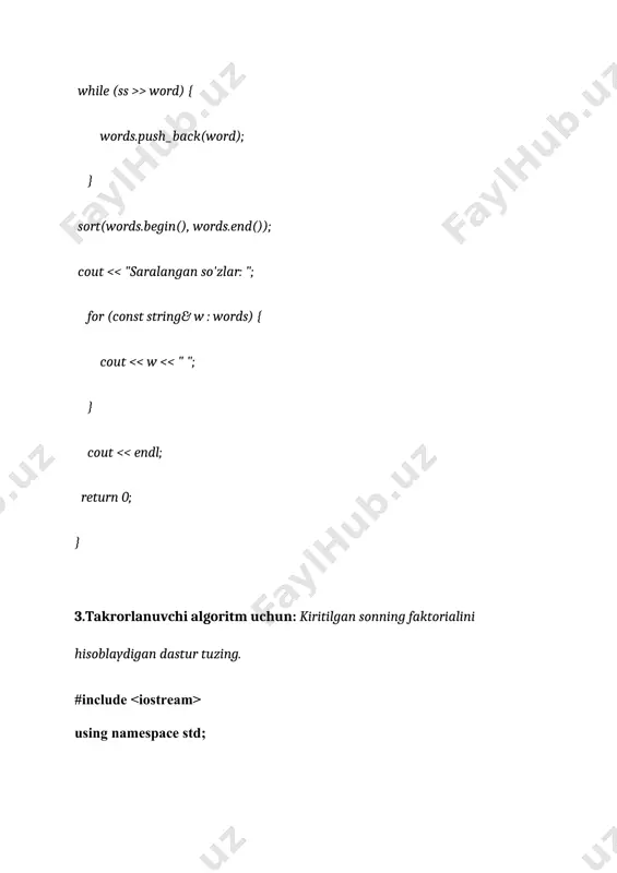 dasturlash || fanidan oraliq nazorat ishi - Page 3