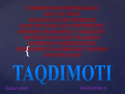 bozor muvozanati — PPTX