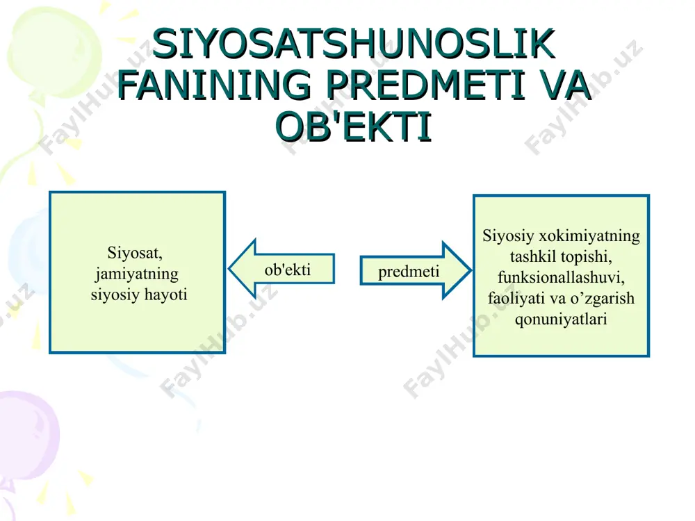 olparast bo’lmaslik 11. adolatparvarlik 12. qatiyatli, jasurlik. yangi xukumdorga xos fazilatlar: 1.donishmandlik 2.avvalgi qonun, tartiblarini saqlash, davom ettirish 3.yangi qonunlar chiqarish 4.oldindan ko’ra bilish 5.notiqlik xislati 6.xarbiy bilim, mahoratga ega bo'lishlik. 2-ilova “tеmur tuzuklari” dagi saltanatni boshqarishning 12 ta sharti shariat qoidalariga amal qilish turli tabaqalar bilan maslahat tadbirkorlik, faollik, xushyorlik boshqarishda qonun-qoidalarga amal qilish amaldor va sipohiylar martabalarini ko’tarish adolat va insoflilik olimu ulamolarni xurmatlash ishni oxiriga еtkazish oddiy xalqqa e'tibor, g’amxo’rlik boshqa millat elatlarga hurmat qarindosh, do’stlarni unutmaslik, izzat-hurmatlash sipohlarga hurmat, e'tiborlilik vazirlar tanlashda 4 ta sifatga e'tibor bеriladi: asillik, toza nasllik va ulug’vorlik aqlli farosatlilik sipoh bilan raiyat axvolidan bohabar sabru bardoshlilik, muloyimlilik amur tеmur amal qilgan shior: “kuch – adolatdadur”. 3-ilova jadidchilikning turkistonda siyosiy jarayonga qo’shgan hissasi 1. bu harakat ma'rifatchilik harakati sifatida boshlandi lеkin shu bilan chеklanmadi, u kеyinchalik turkiston mustaqilligini ta'minlash, aholiga siyosiy erkinliklar bеrish darajasigacha o’sib еtdi. 2. u islomga, shariatga qarshi emas …