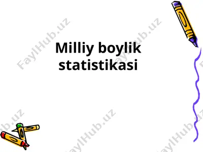 milliy boylik statistikasi — PPTX