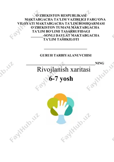 rivojlanish xaritasi — DOCX