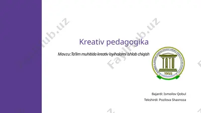 kreativpedagogika — PPTX