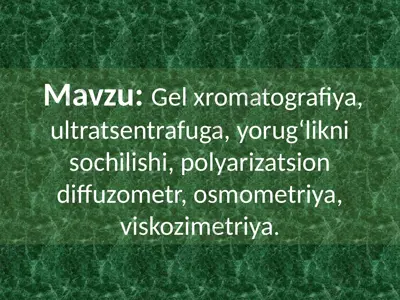 polimerlar destruksiyasi va uning turlari — PPTX