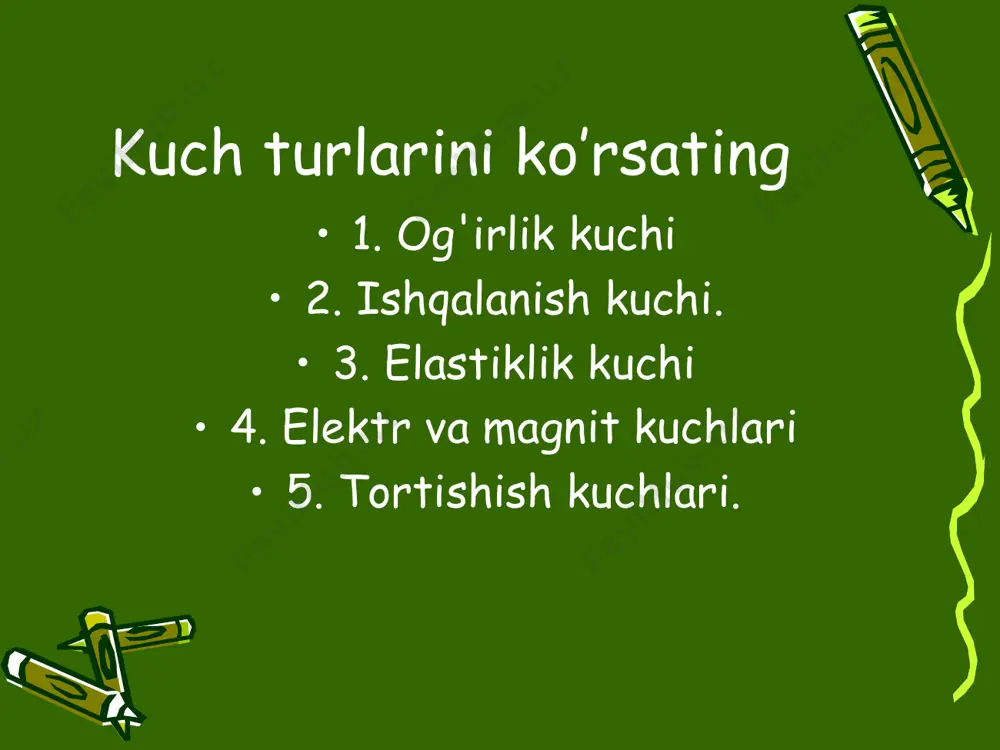 dinamometr yordamida kuchlarni o’lchash - Page 5