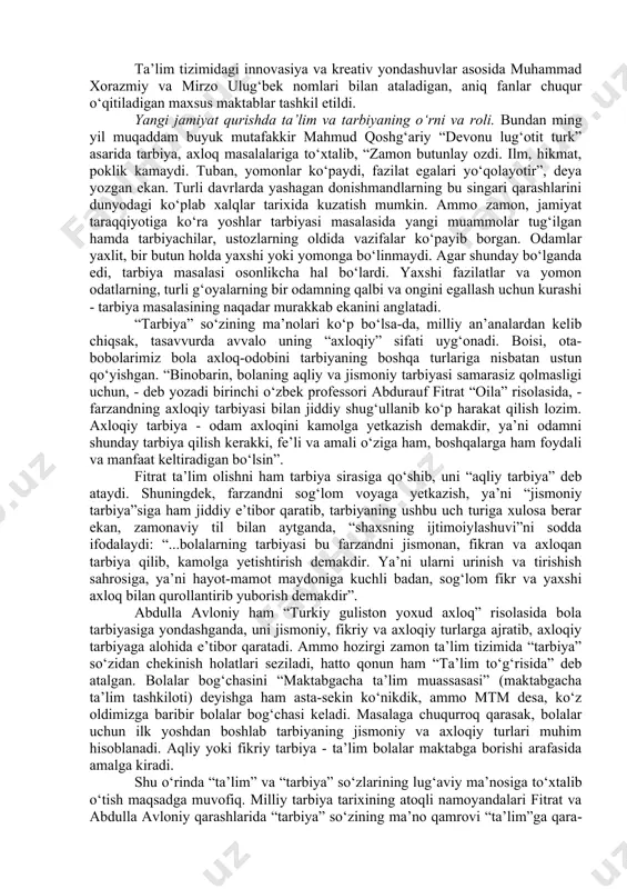 ida u.tojixonov va z.zaripovlar tabiat va jamiyat fanlari xalqaro akademiyasining a’zoligiga, akademik e.yusupov esa turkiya fanlar akademiyasining haqiqiy a’zoligiga saylandilar. amerika biografiya instituti oʻzbekistonning yetakchi olimlaridan biri omonulla fayzullayevga uning jahon fani va madaniyati taraqqiyotiga qoʻshgan hissasiga asoslanib “2001-yil insoni” unvonini berdi hamda mazkur institutning maslahatchilar kengashi a’zoligiga sayladi. bular oʻzbekiston fanining xalqaro miqyosda tan olinishining yaqqol misolidir. 2016-2020-yillarda ilm-fan va innovasion ishlanmalarni takomillashtirish sohasidagi islohotlar yangi bosqichga ko‘tarildi. respublikada ilmiy va innovasion faoliyatni qo‘llab-quvvatlash maqsadida o‘zbekiston respublikasi prezidentining 2017- yil 29- noyabrdagi «o‘zbekiston respublikasi innovasion rivojlanish vazirligini tashkil etish to‘g‘risida»gi farmoni qabul qilindi. ushbu vazirlik o‘zbekiston respublikasini innovasion va ilmiy-texnik rivojlantirish sohasida jamiyat va davlat hayotini har tomonlama rivojlantirishga, mamlakatning intellektual va texnologik salohiyatini oshirishga qaratilgan yagona davlat siyosatini amalga oshiruvchi davlat boshqaruvi organi hisoblanadi. 2017-2019- yillar davomida innovasion rivojlanish va novatorlik g‘oyalarini qo‘llab-quvvatlash jamg‘armasi tomonidan hozirgi kunga qadar 21 nafar yosh olimlarning xorij mamlakatlariga ilmiy stajirovkalari tashkillashtirildi. jalb …
