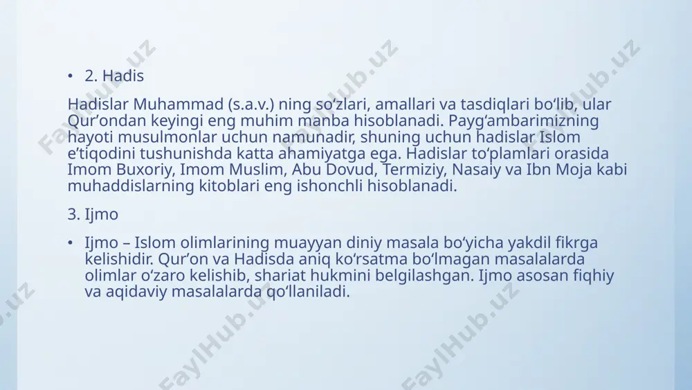 arsa alloh tomonidan oldindan belgilanganini ta’kidlaydi. ularning fikricha, inson xuddi robot kabi alloh tomonidan boshqariladi. bu maktabning asosiy vakillaridan biri jahm ibn safvon (viii asr) bo‘lib, uning g‘oyalari keyinchalik rad etilgan. aqidaviy maktablarning hozirgi davrdagi ahamiyati hozirgi davrda aqidaviy maktablarning o‘rni va ahamiyati juda katta. ular nafaqat islom e’tiqodining to‘g‘ri tushunilishida, balki musulmon jamiyatlarining barqarorligi, ilmiy tafakkurining rivojlanishi va turli mafkuraviy ta’sirlarga qarshi turishda ham muhim rol o‘ynaydi. aqidaviy maktablar e’tiqodni mustahkamlashda muhim rol o‘ynaydi zamonaviy dunyoda turli mafkuraviy oqimlar, ateizm, materializm va dinni noto‘g‘ri tushunish kabi xavf-xatarlar mavjud. ahli sunna val jamoa kabi aqidaviy maktablar musulmonlar orasida to‘g‘ri e’tiqodni shakllantirishga xizmat qiladi. maturidiya va ash’ariya maktablari aql va naqlni uyg‘unlashtirib, dinni to‘g‘ri tushuntirishga harakat qiladi. ekstremistik g‘oyalar va noto‘g‘ri talqinlarga qarshi vosita bugungi kunda turli diniy guruhlar va oqimlar qurʼon va hadisni noto‘g‘ri talqin qilib, islom dinini siyosiy yoki ekstremistik maqsadlarda ishlatishga urinmoqda. aqidaviy maktablar bu kabi noto‘g‘ri tushunchalarga …