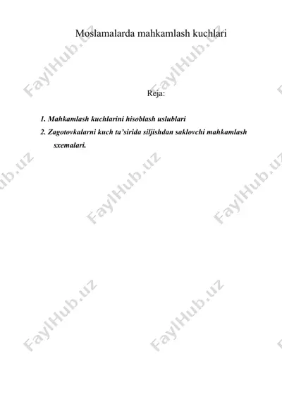 moslamalarda mahkamlash kuchlari — DOC