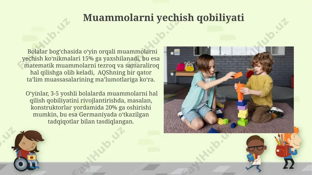 yoshli bolalarda 20% ga yaqin nutq rivojlanishini tezlashtirishi ilmiy jihatdan tasdiqlangan. e'tiboringiz uchun rahmat @taqdimot_robot image6.jpg image7.jpg image8.jpg image9.jpg image10.jpg image11.jpg image12.jpg image13.jpg image14.jpg image15.jpg image16.jpg image17.jpg image1.png