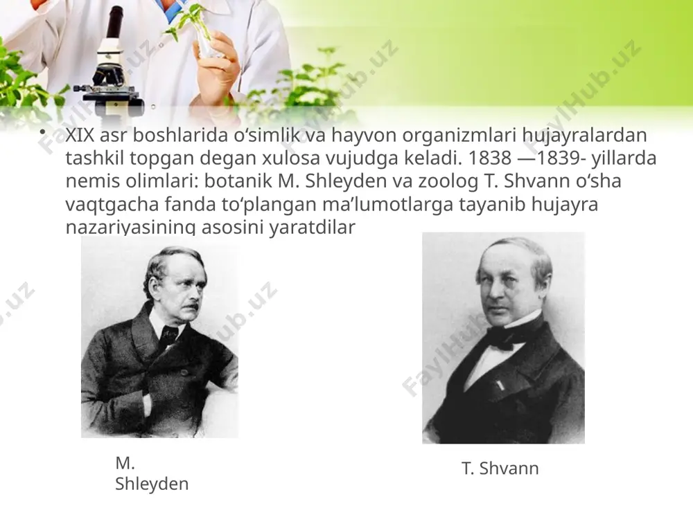hujayrani o‘rganish tarixi va hujayra nazariyasi. 9 - sinf - Page 5