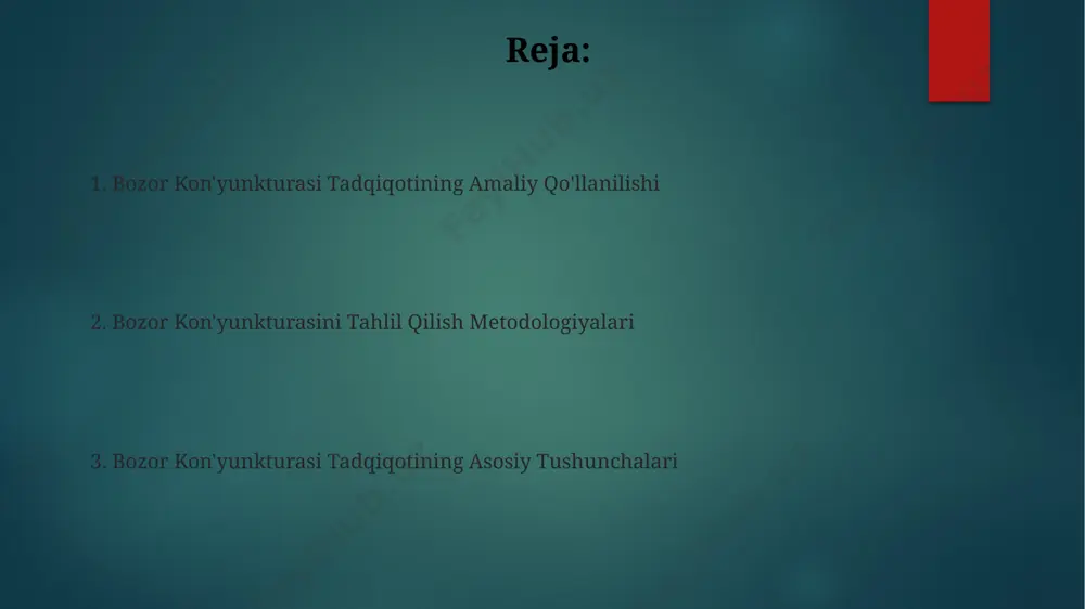 adi. xom ashyo narxlarining o'zgaruvchanligi va valyuta kurslarining beqarorligi hisobga olingan holda, xavfni boshqarish strategiyasi sifatida 20% zaxira mablag'lar ajratish taklif etiladi. raqobat muhitini baholash bozorning 5 ta asosiy raqobatchisini tahlil qilish, ularning bozor ulushlarini (masalan, 20%, 15%, 10% va hokazo) aniqlash va ularning kuchli va kuchsiz tomonlarini strategik tahlil qilish raqobat muhitini chuqur tushunishga yordam beradi. bozor segmentatsiyasi va har bir segmentdagi raqobat intensivligini tahlil qilish, masalan, 3 ta asosiy segmentni aniqlash va har bir segmentidagi 2-3 ta asosiy raqobatchilarni o'rganish, raqobat muhitining murakkabligini ko'rsatadi. bozor kon'yunkturini monitoring qilish qisqa muddatli va uzoq muddatli prognozlarni shakllantirish uchun kamida 5 yillik tarixiy ma'lumotlar va statistik tahlillarni qo'llash bozor kon'yunkturini aniqroq baholashga yordam beradi. sotish hajmi, xomashyo narxlari va raqobat darajasi kabi 10 dan ortiq mikroiqtisodiy ko'rsatkichlarni kuzatib borish korxonalarning bozor kon'yunkturisiga moslashuvchanligini oshiradi. mikroiqtisodiy omillarni o'rganish микроиқтисодий таҳлилнинг натижаларига кўра, ишлаб чиқариш ҳажмининг 15% га ўсишига эришиш учун 20% га …