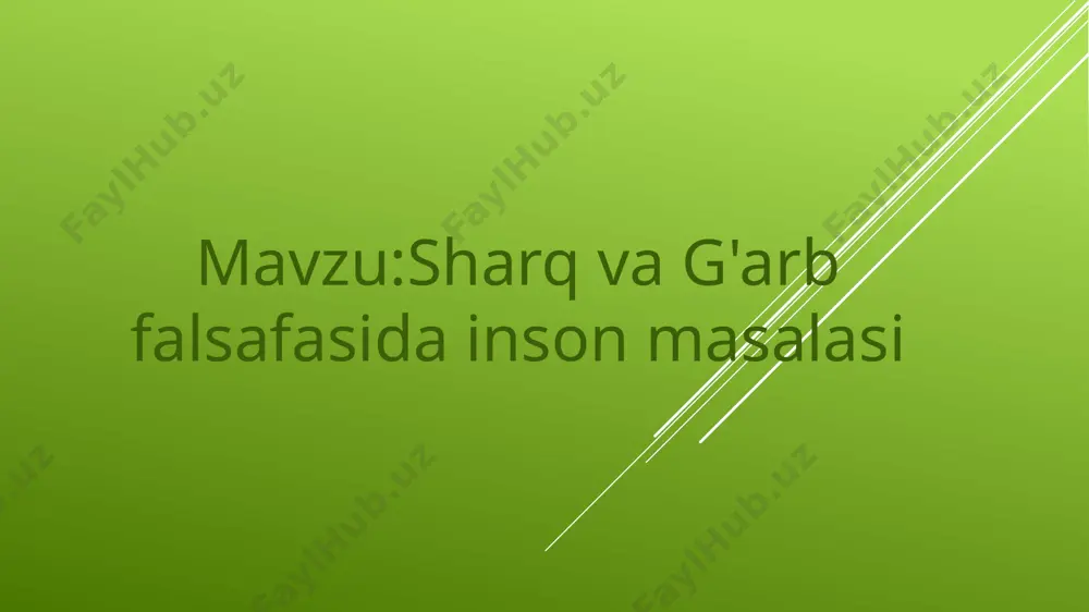 uz davri hamda davlatlar urushi davrida paydo boʻlib, fikrning yuz maktabi nomi ostida tanildi. ulardan eng ahamiyatlilari orasida konfutsianizm, taoizm, mohizm va legalizmlarni koʻrsatsa boʻladi. keyinchalik, tang sulolasi davrida, bu safga buddizm ham qoʻshildi (shuni aytib oʻtish joizki, sharq falsafasida din va falsafa orasida qatʼiy farqlar yoʻq). gʻarb falsafasi kabi, xitoy falsafasi ham keng qamrovlidir va falsafaning har bir sohasiga taalluqli maktablarga ega. hind ostqitʼasi tarixida oriy-vedik madaniyat oʻrnatilganidan soʻng ikki ming yillik davr ichida falsafiy va diniy mutafakkirlik oltita nastika maktablari paydo boʻlishiga olib keldi. bu maktablar hinduizm bilan chambarchas bogʻlangan edilar.hind falsafasi janubiy osiyo madaniyatining katta qismini qurgan, va uzoq sharqqa ham dharmik dinlar orqali yetib borgan. sharq va g’arb falsafasi biz yashayotgan davr tom mazmuni bilan o’ziga xos tarixiy mazmun bilan qondirilgan davrdir. tarixda hamisha bo’lib turgan kuchli ijtimoiy ziddiyatlardan tashqari bugungi kunda fundamental xarakterga ega bo’lgan jarayon – tafakkur hamda dunyoqarash tarkibining ildizlarida tub o’zgarishlar sodir …