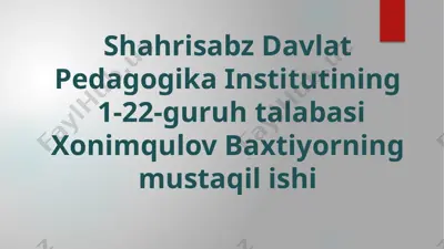 chiziqli tengsizliklar sistemasining geometrik mazmuni — PPTX
