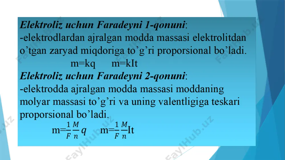 turli muhitlarda elektr toki va faradey qonunlariga doir massalalar yechish - Page 5