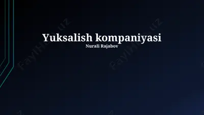 ascent kompaniyasi — PPTX