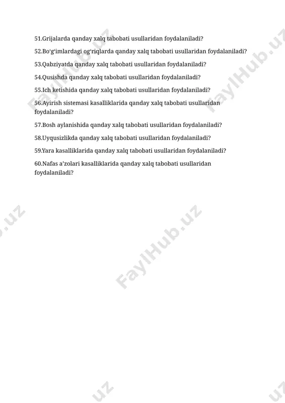 xalq tabobati fanidan oraliq nazorat savollari - Page 3