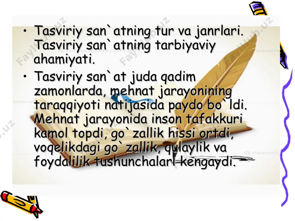 tasviriy san`at tarixi faning maqsad vazifalari - Page 3