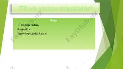 til va yozuv masalalari — PPTX