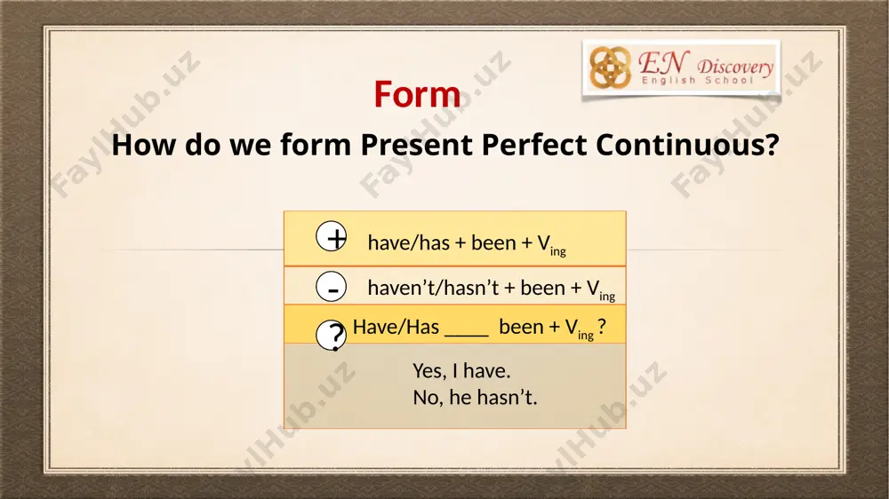 present perfect continuous - Page 5