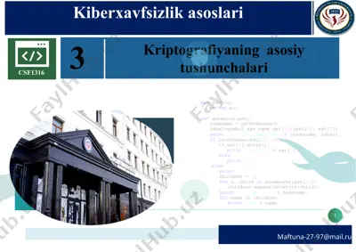 kiberxavfsizlik asoslari — PPTX