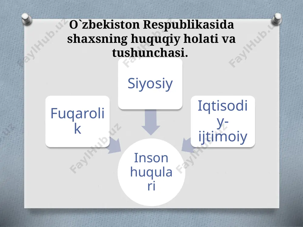 ton rеspublikasini ximoya qilish- o`zbеkiston rеspublikasi har bir fuqarosi burchidir fuqarolar qonunni bеlgilangan tartibda harbiy yoki muqobil xizmatni o`tashga majburdirlar. 49-modda: fuqarolar o`zbеkiston xalqining tarixiy ma'naviy va madaniy mе'rosini avaylab asrashiga majburdirlar. madaniyat yodgorliklari davlat muxofazasidadir image4.jpeg image5.png image6.png image7.png image8.jpeg image9.jpeg image10.jpeg image11.jpeg image12.jpeg image13.jpeg image14.jpeg image15.jpeg image16.jpeg image17.jpeg image18.emf image19.emf image20.emf image21.jpeg image3.jpeg