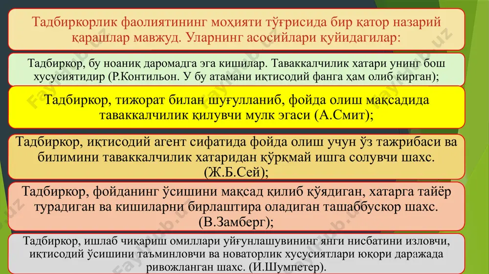 tadbirkorlik huquqi tushunchasi va manbalari - Page 4